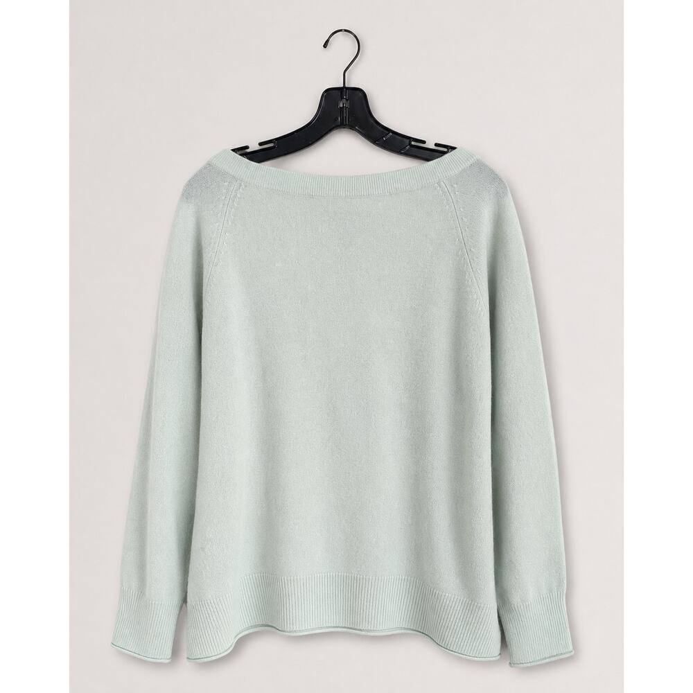 NakedCashmere AZALEA CASHMERE OFF THE SHOULDER SWEATER - JADITE M - Picture 9 of 9